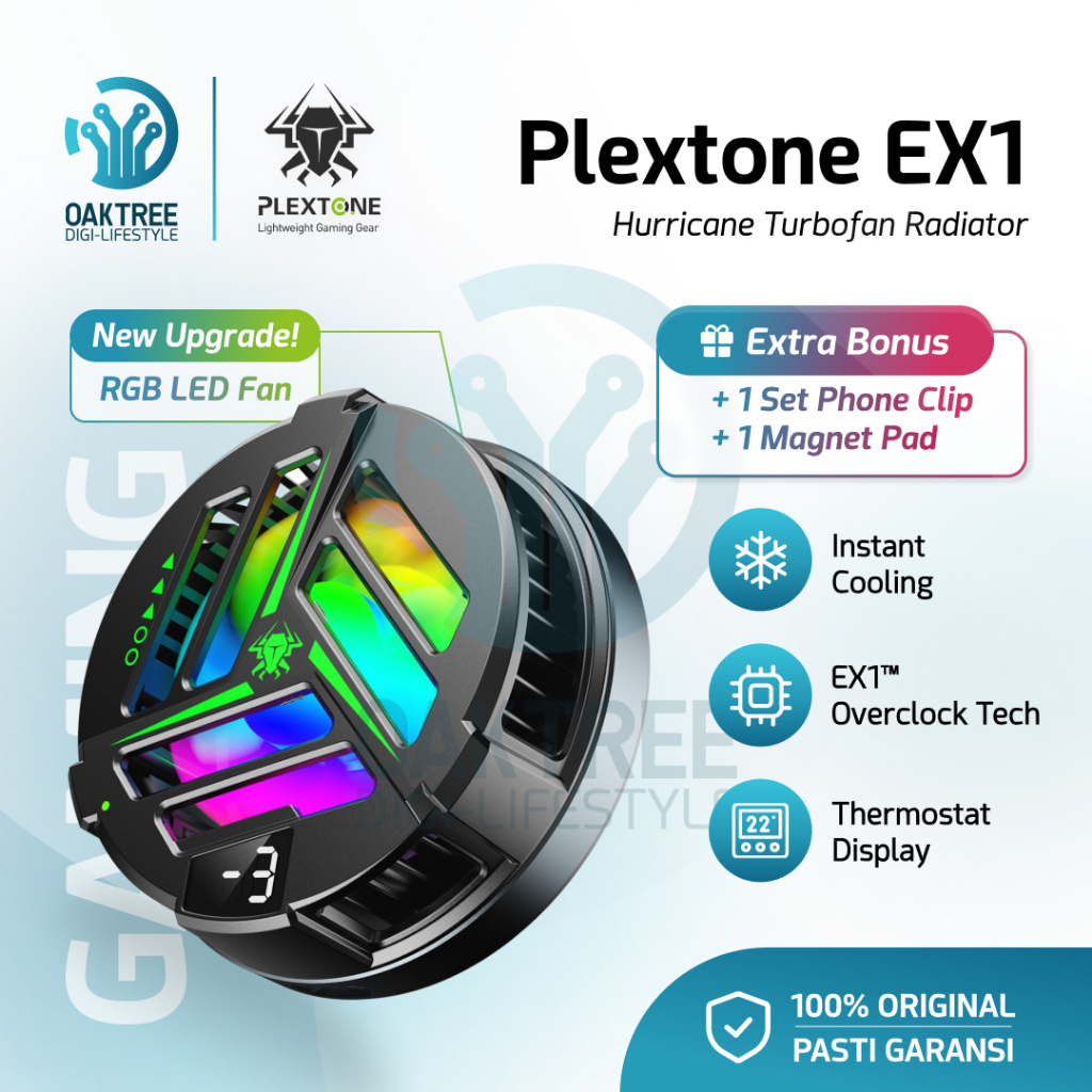 Plextone EX1 Radiator Pendingin HP Magnet Fan Cooler Cooling Fan HP