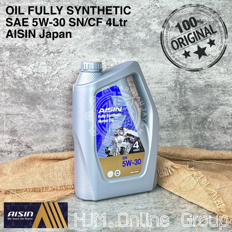 OLI MESIN AISIN MOTOR OIL FULLY SYNTHETIC SAE 5W-30 SN/CF 4 Liter