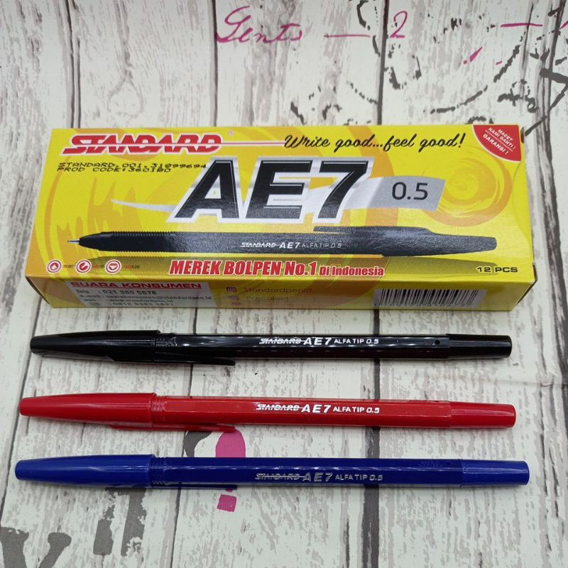 

Bolpen Pulpen Bolpoin Standard AE7 / AE-7 perpcs