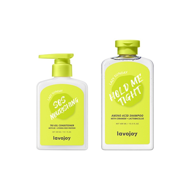 LVJ lavojoy Hold Me Tight Shampoo Conditioner Lazy Sunday | Perawatan Rambut | Anti Rontok | Ceramide | Salicylic Acid | Sampo Rambut Rontok