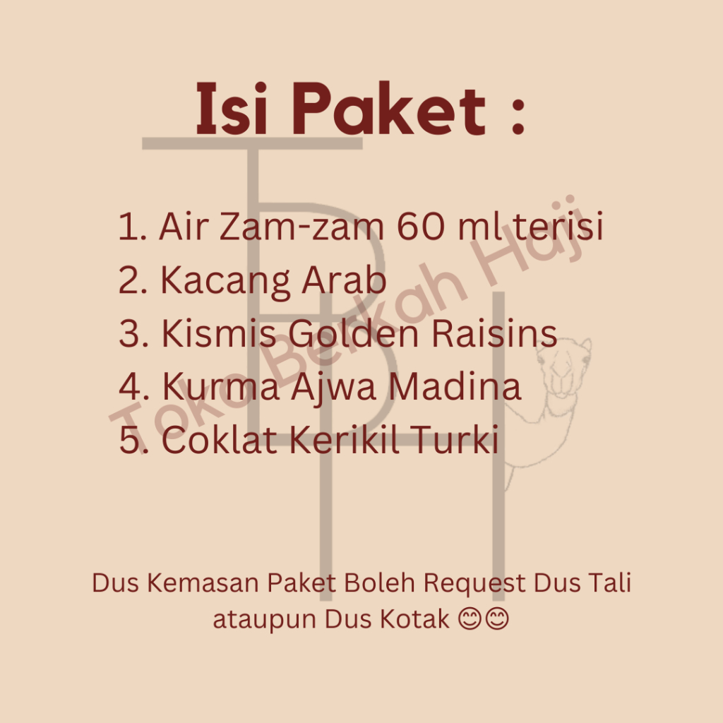 Paket Oleh Oleh Haji Ajwa + Coklat Kerikil