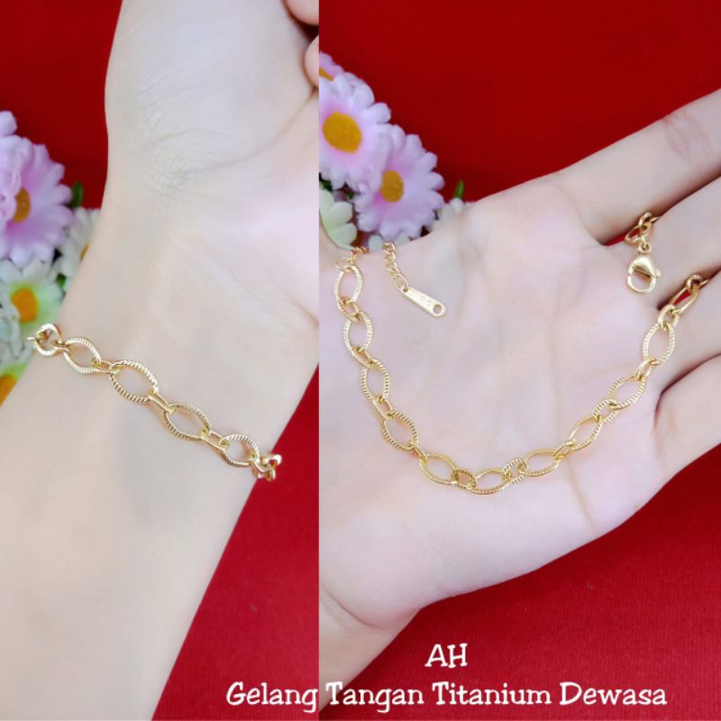 gelang rantai 2 titanium