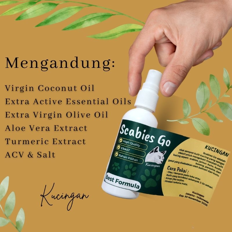 SCABIES GO Obat Anti Scabies Gudik Koreng Kucing Herbal