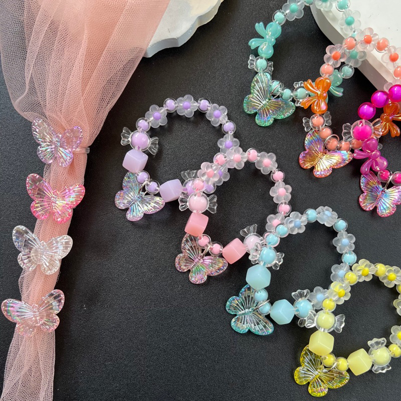 GELANG KUPU-KUPU HADIAH UNTUK ANAK | GELANG CINCIN ANAK LIONTIN KUPU-KUPU