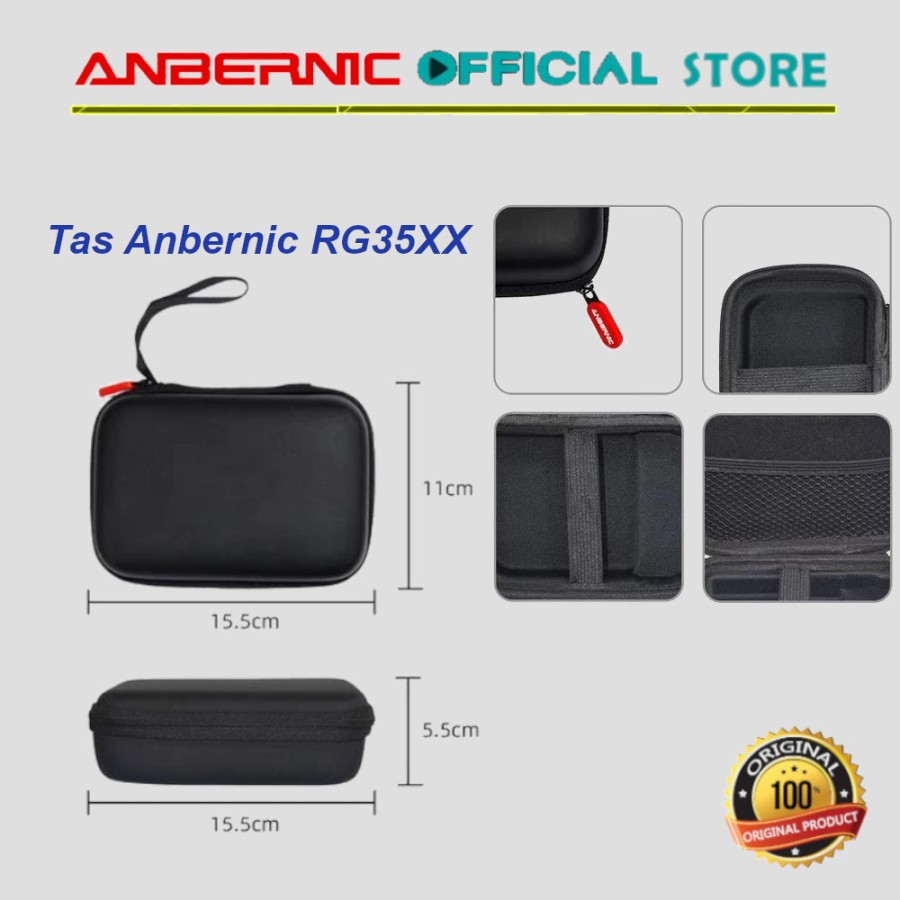 ANBERNIC Carrying Case Tas Penyimpanan Konsol Game Genggam Anbernic RG35XX dengan Bantalan Pelindung