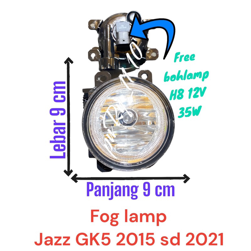 FOGLAMP LAMPU KABUT HONDA JAZZ 2004 sd 2022 FOG LAMP LAMPU BUMPER