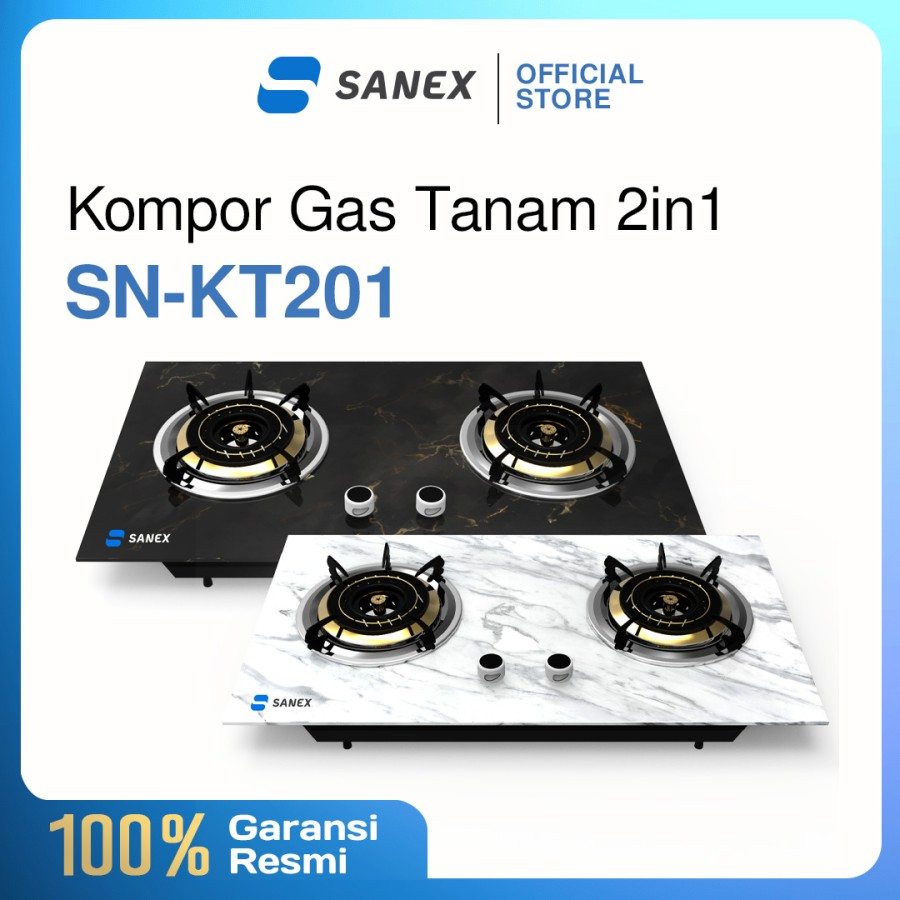 SANEX KOMPOR GAS TANAM 2 TUNGKU SN-KT201 / GAS STOVE