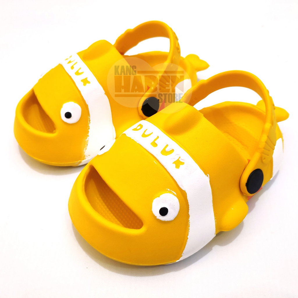 New Sandal Anak Bayi Balita Cewek Cowok ukuran 20 - 25 Bentuk Ikan Nimo Lucu Habenkids