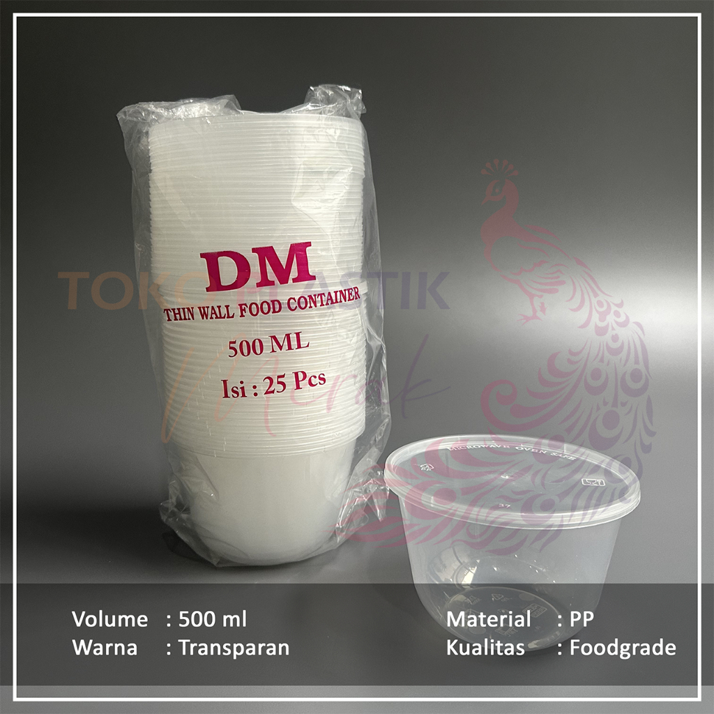 Thinwall bulat 500ml / thinwall mangkuk 500ml