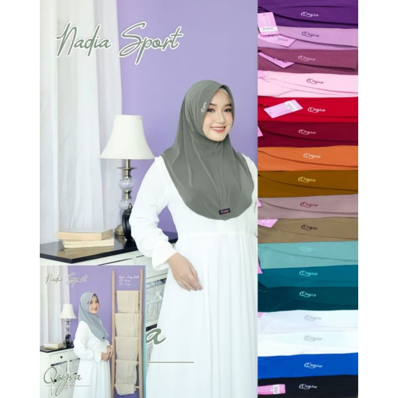 Nadia Sport by Qeysa (Hijab Sport menutup dada)