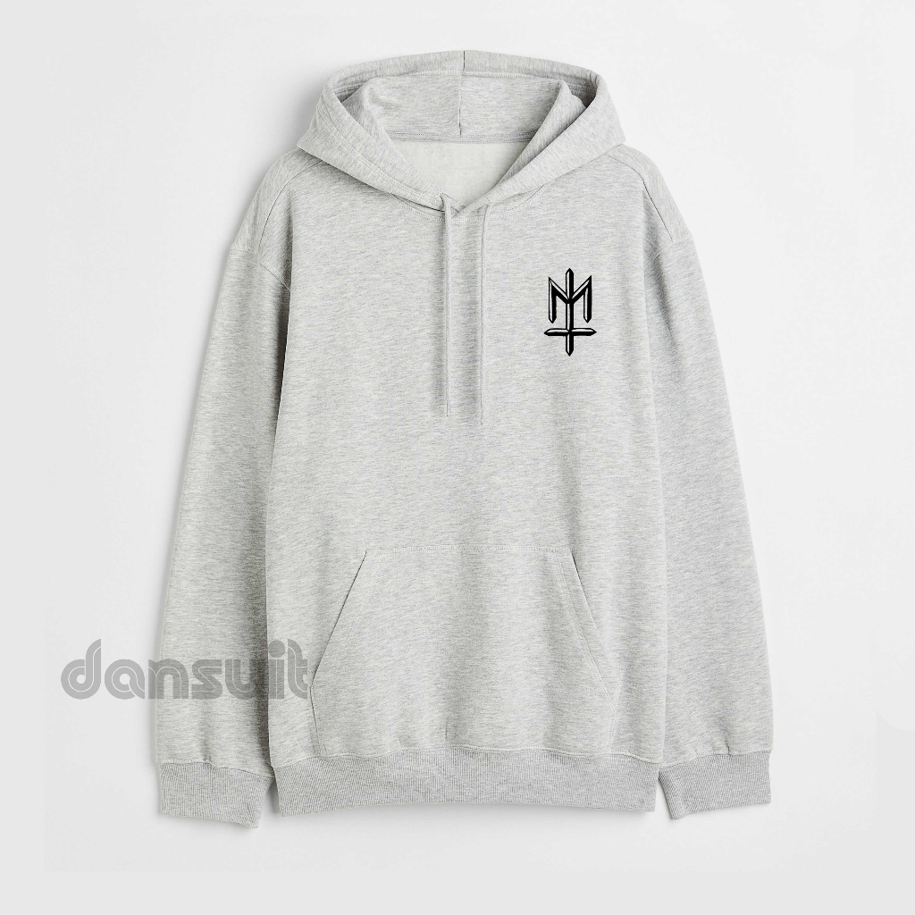 Sweater Hoodie Pria Size M - XXXL Hoodie Pria MATERNAL DISASTER Warna Abu Misty Bahan Tebal Premium