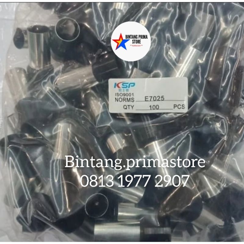 Skun Kabel Ferrules / Scun Botol Ukuran 70 mm Warna Hitam