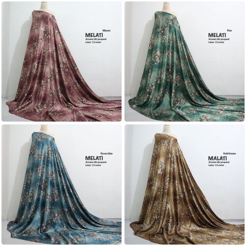 kain motif melati || kain meteran armany || bahan armany silk