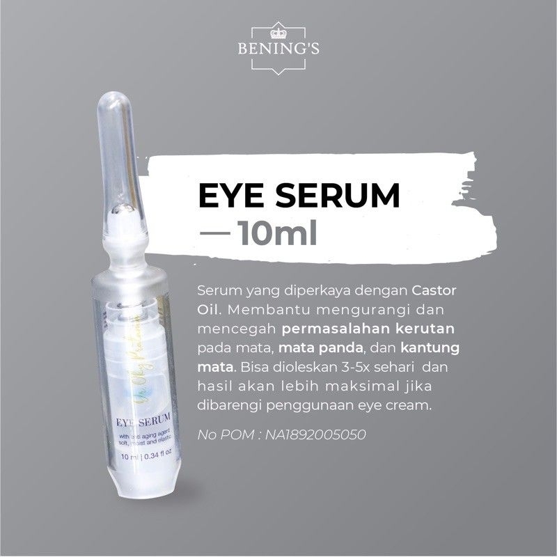 Eye Serum Benings Clinic Serum Mata Bening's Skincare By Dr Oky Pratama