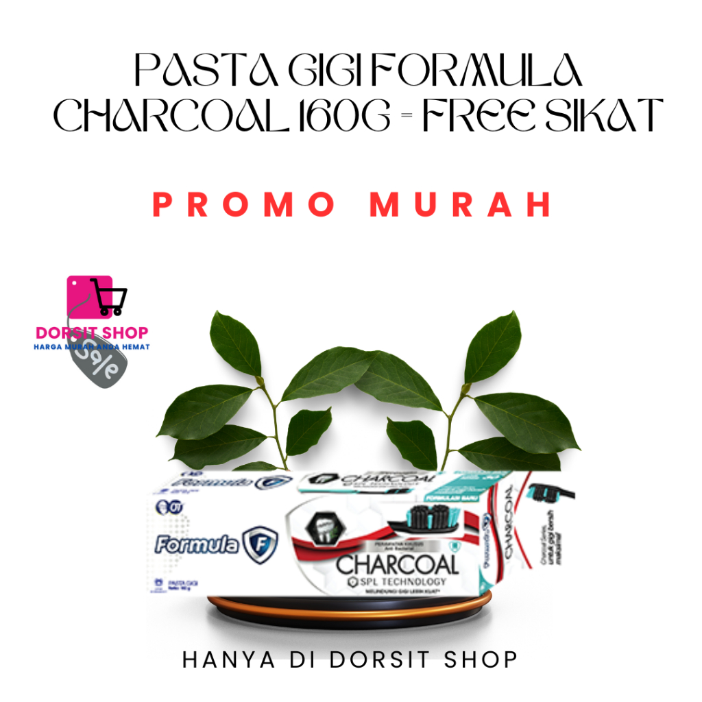 Pasta Gigi Formula Charcoal + FREE Sikat Gigi