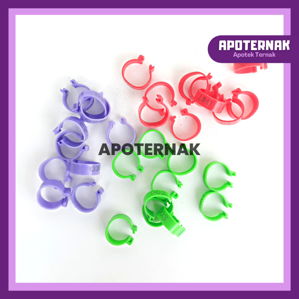 GELANG KAKI AYAM BEBEK ADJUSTABLE &quot;BERNOMOR&quot; Ecer 1 Pcs