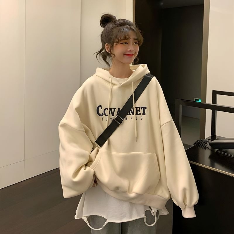 Hoodie BIG SIZE Korean Harajuku Style (S - 6XL) Jaket Jumper Oversize COVARNET Unisex Jumbo Cream Pink M L XXL 2L 3L XXXXL 4XL BIGSIZE Mocca Coksu Coklat Tua Brown Boy Girl Fleece Premium