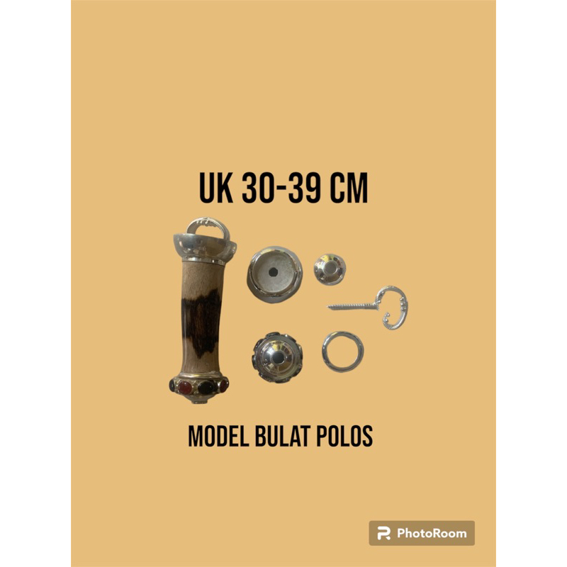 Handle Keris Grantim/cenangan sedang Uk 30-39 cm Khas Lombok model Bulat