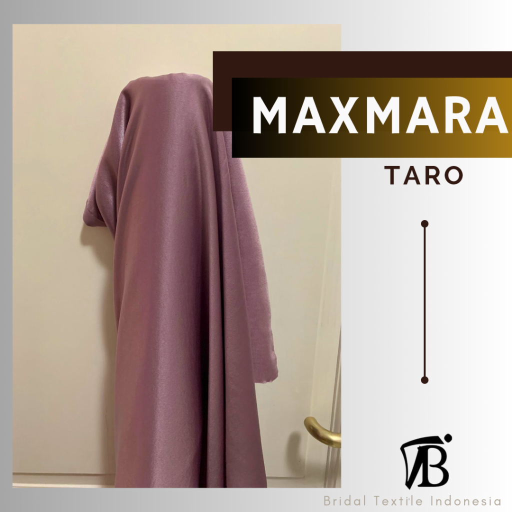 Bahan Kain Satin Maxmara Original Premium Lux Luxury Kebaya Gaun Pengantin Bridesmaid Warna Ungu Tar