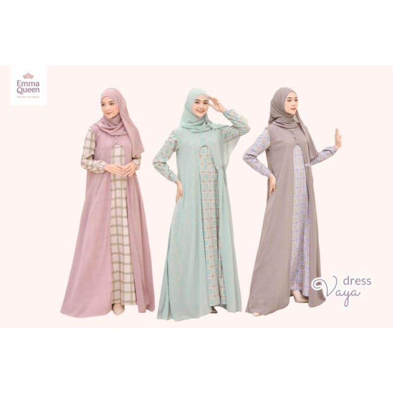Moslem Ori Gamis Busui Friendly Plus Outer Vaya Dress By Emmaqueen