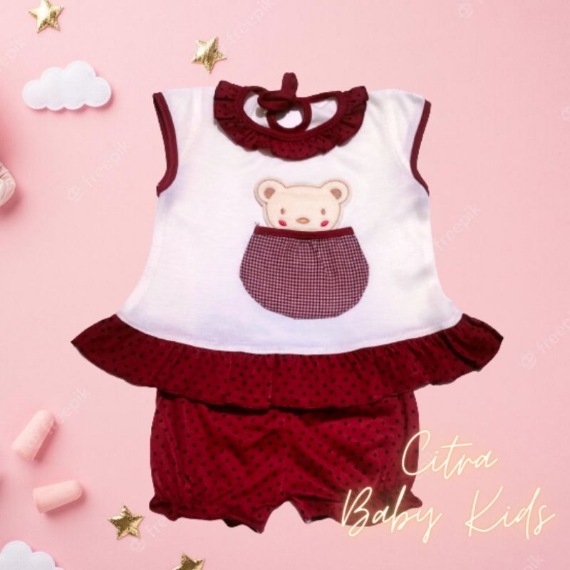 Setelan Bayi Perempuan Baju Baby girl Newborn DRESS PK 351