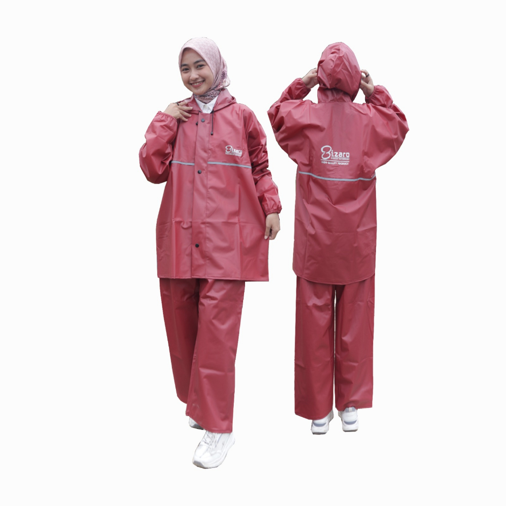 Raincoat Jas Hujan Pria Wanita tebas anti rembes &amp; Elastis terbaik