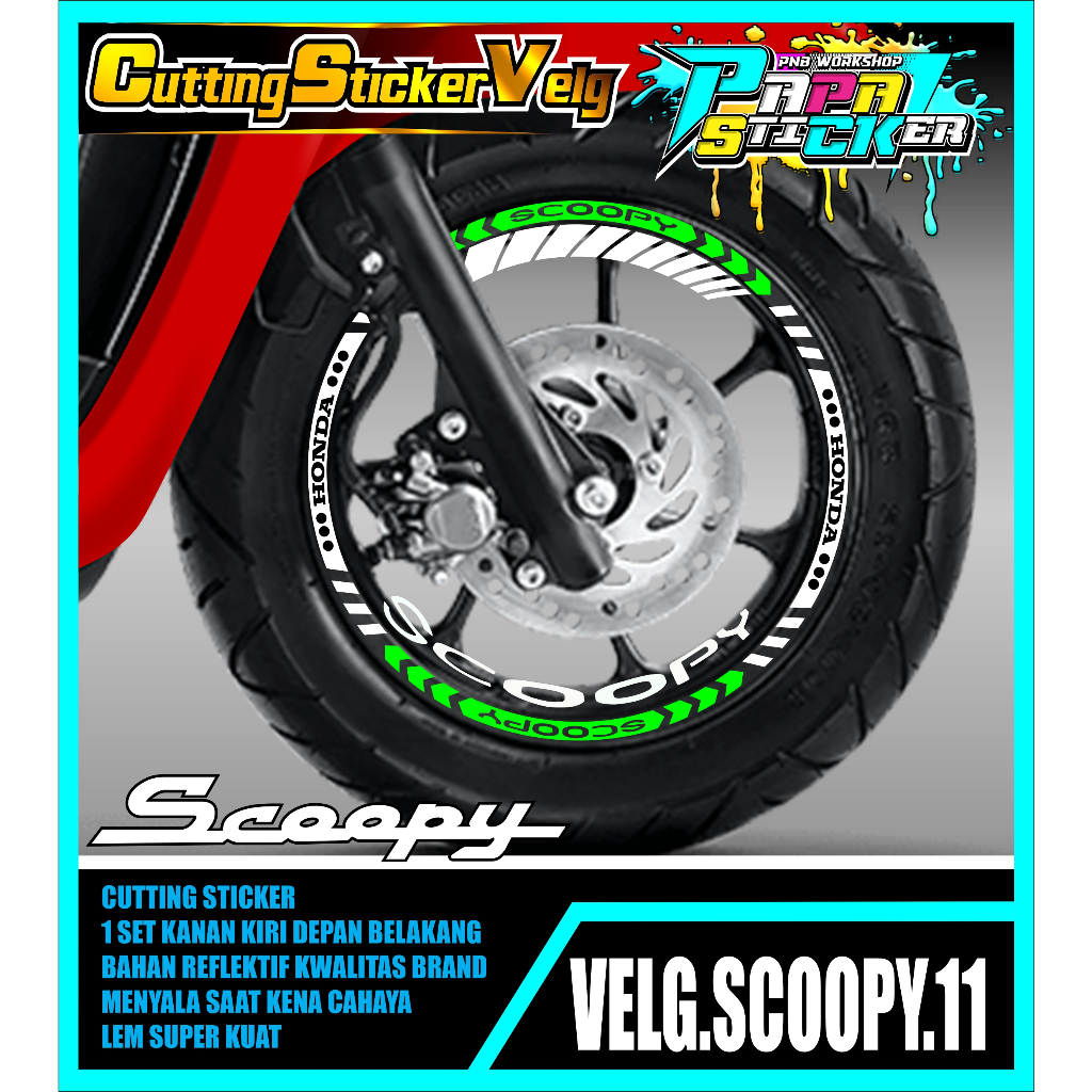 STIKER  VELG SCOOPY CUTTING STICKER VELG HONDA SCOOPY CUTTING VARIASI 11