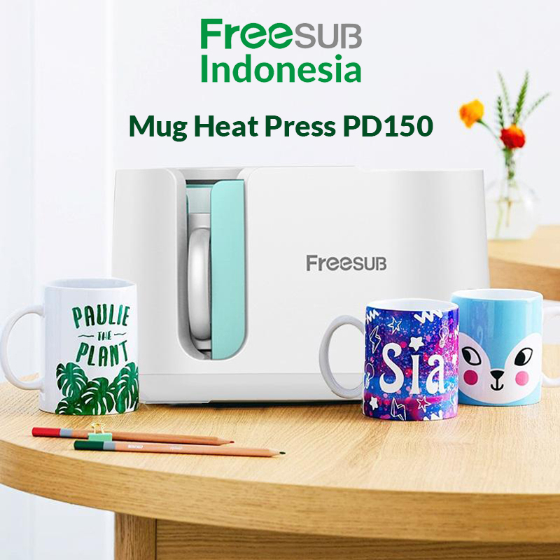 FREESUB - Mesin Press Sablon Mug / Gelas / Asbak / Tumbler Aluminium - Premium Digital Mug Heat Pres