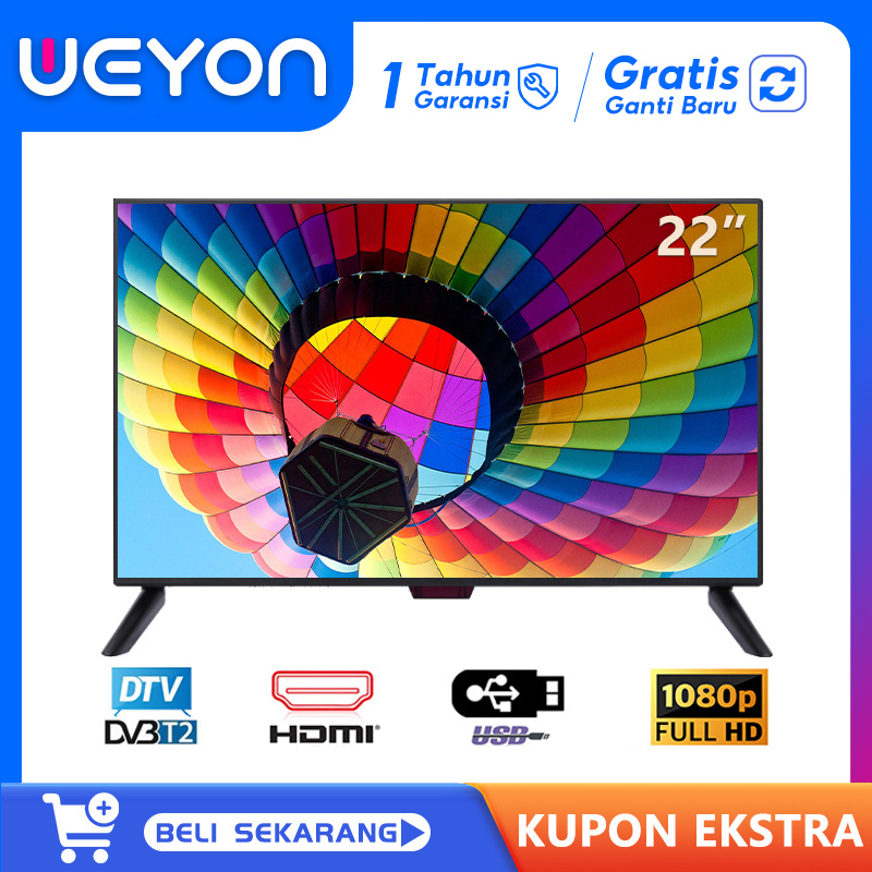 Weyon 22 Inch Digital TV LED Televisi Murah Garansi Full HD
