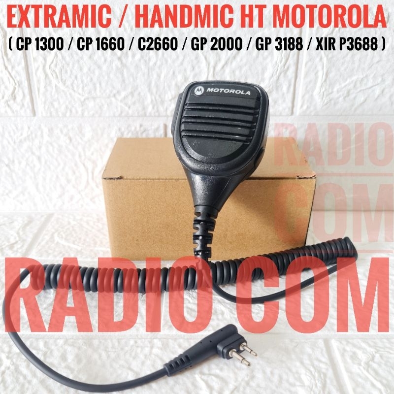 EXTRAMIC HT MOTOROLA CP 1660 CP 1300 GP 3188 GP 2000 MURAH / PTT MIC MOTOROLA CP1660 CP1300 GP3188