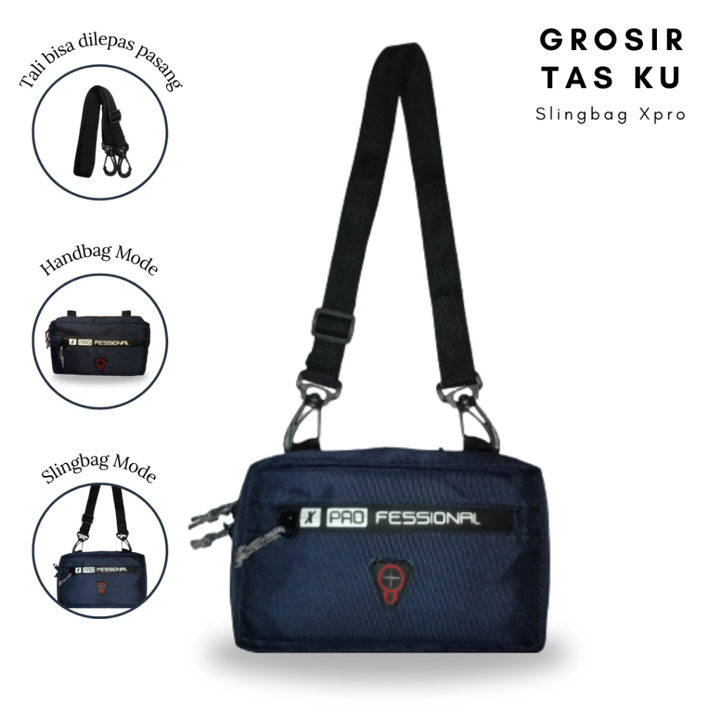Sling Bang Pria/Hand Bag Pria/Cluth Bag/Tas 2 in 1 Xpro