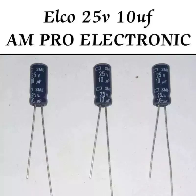 100pcs Elco 25v 10uf Elko Bipolar