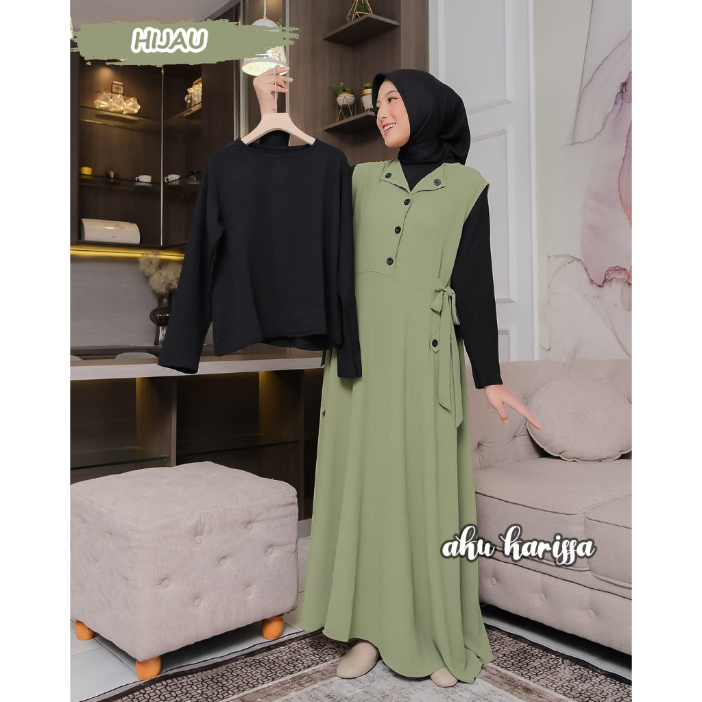 SET OVERALL DIANIS AKU KARISSA CANTIK DRESS HANGOUT WANITA REMAJA TERKINI OOTD FASHIONABLE