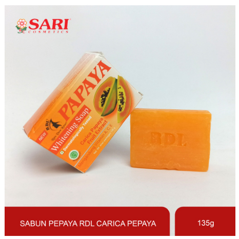 Sari Cosmetics - Sabun Papaya RDL Original extract Carica pepaya whitening BPOM