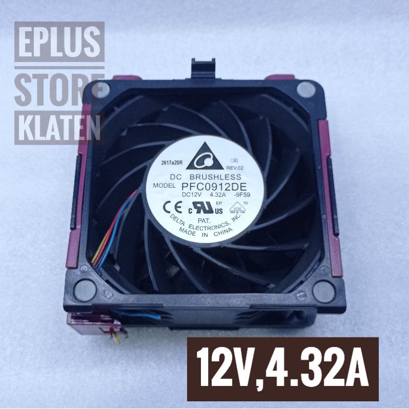 kipas delta 9cm 12V 4.32A Doubel ball server highspeed 7000 Rpm kp262