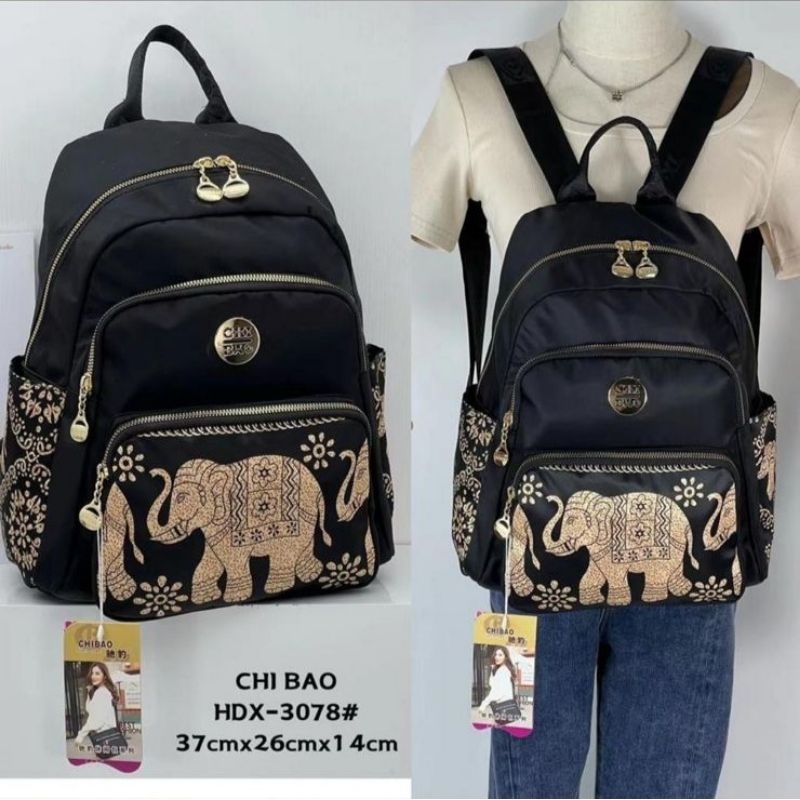 Tas Ransel Wanita Chibao HDX-3078 Motif Gajah