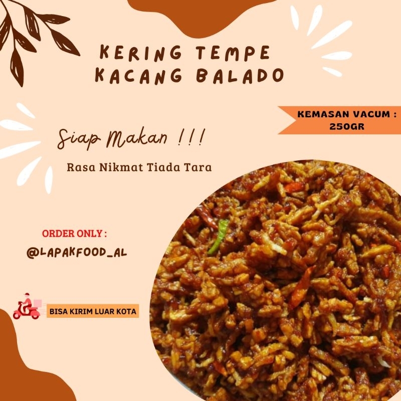 

KERING TEMPE KACANG BALADO | KEMASAN VACUM 250GR