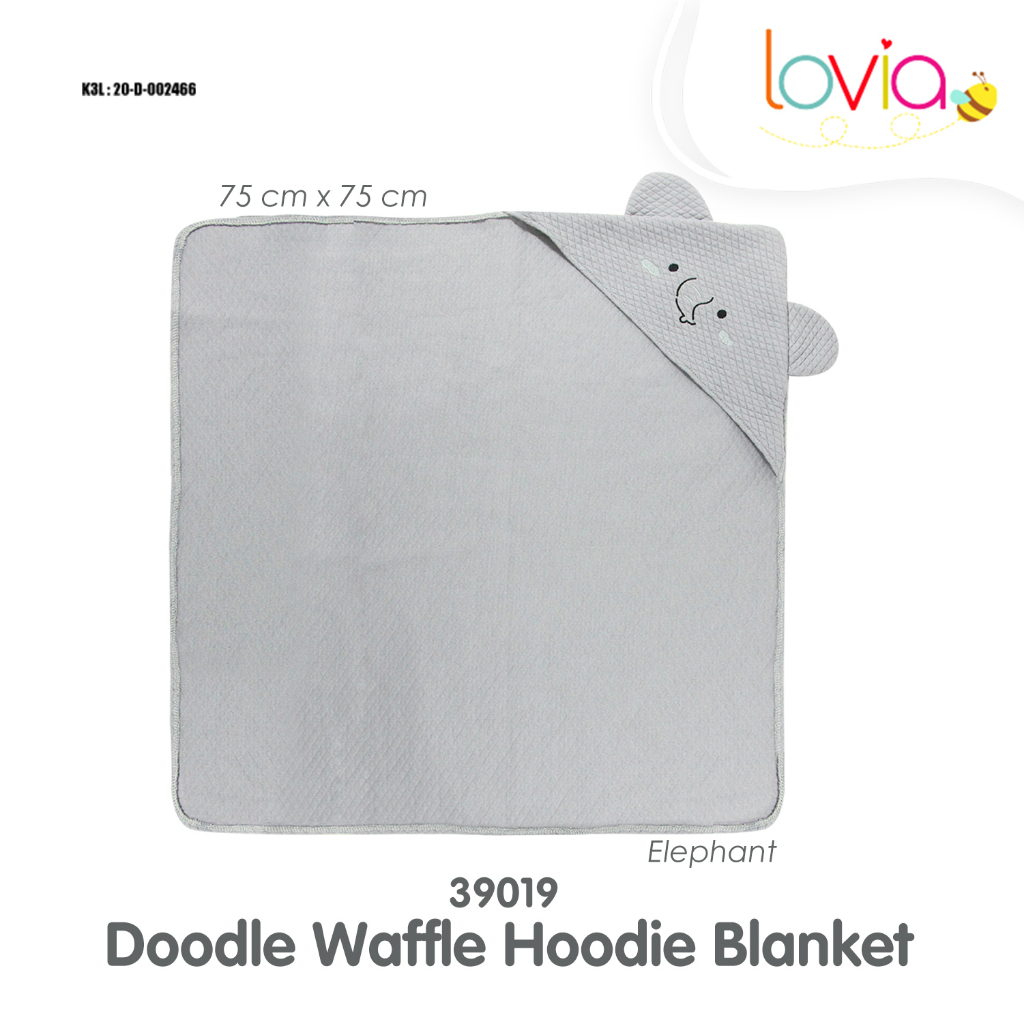 Doodle Waffle Hoodie Blanket /  Selimut Doodle Waffle Hoodie