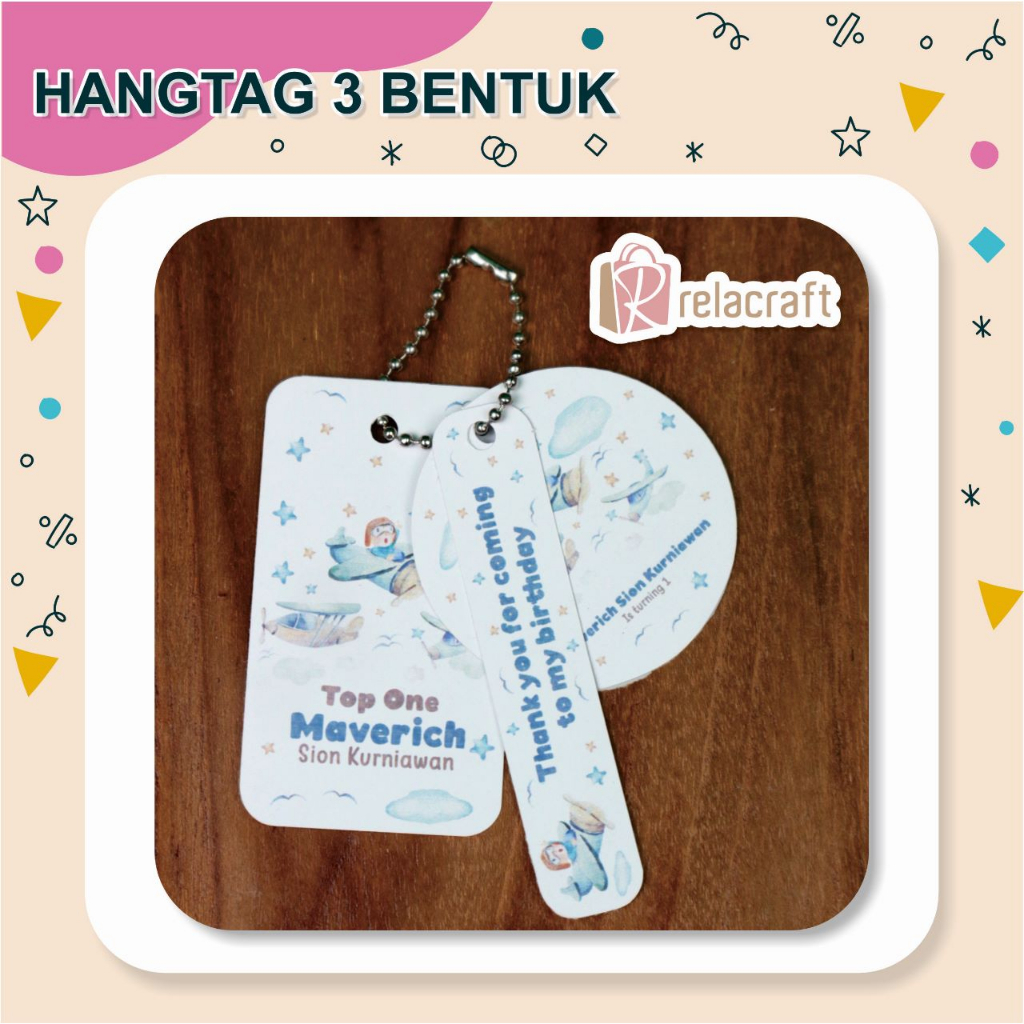 HANG TAG 3 MOTIF/HANGTAG ULTAH/HANG TAG CUSTOM