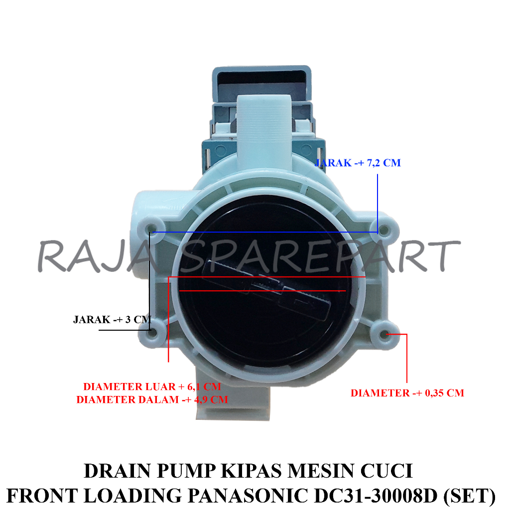 DRAIN PUMP KIPAS MESIN CUCI FRONT LOADING PANASONIC DC31-30008D (SET)