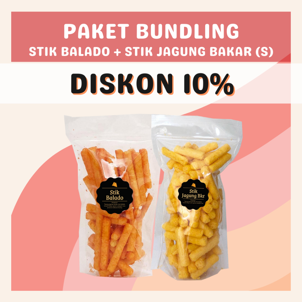 [DELISH SNACKS] Paket Bundling Stik Keju + Balado + Sapi Panggang + Jagung Bakar (S) / Special Bundle Package