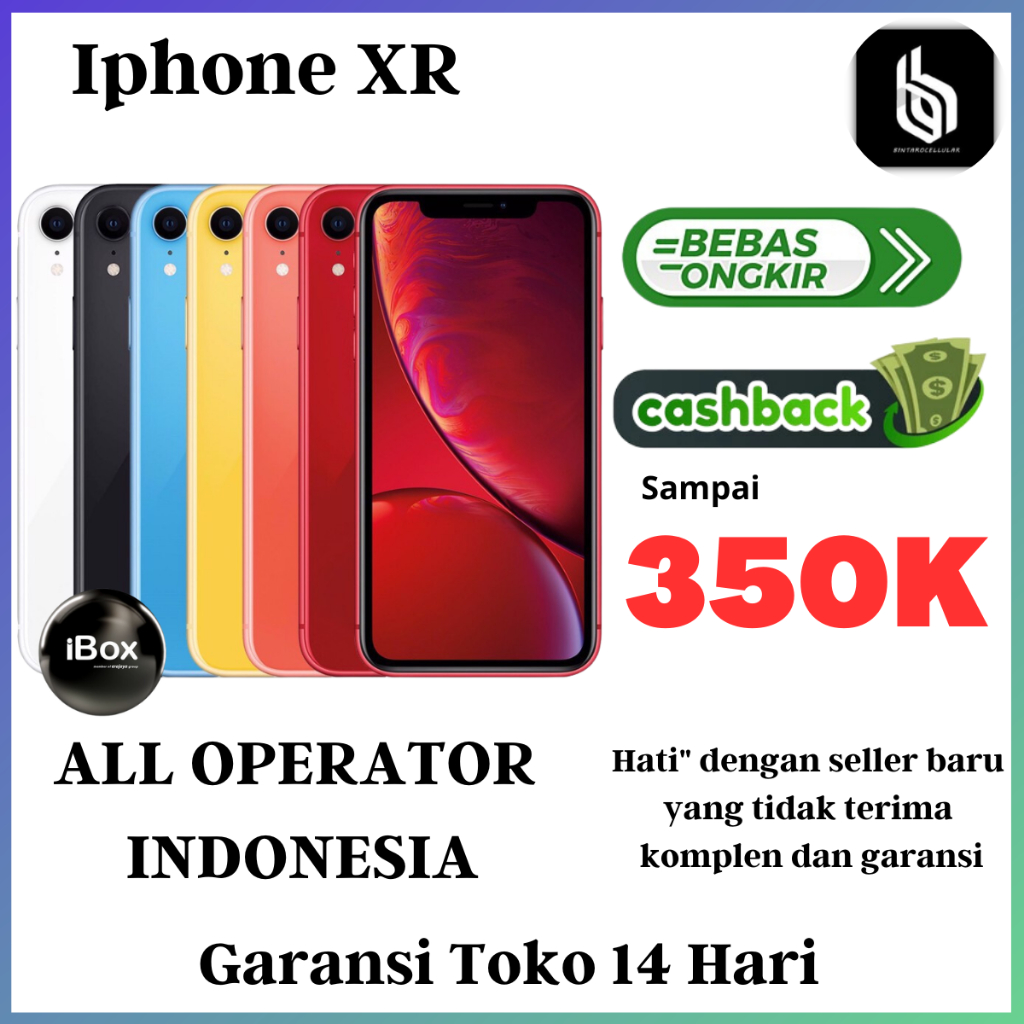 Apple iPhone XR 256GB 128GB 64GB Resmi Black / White / Red