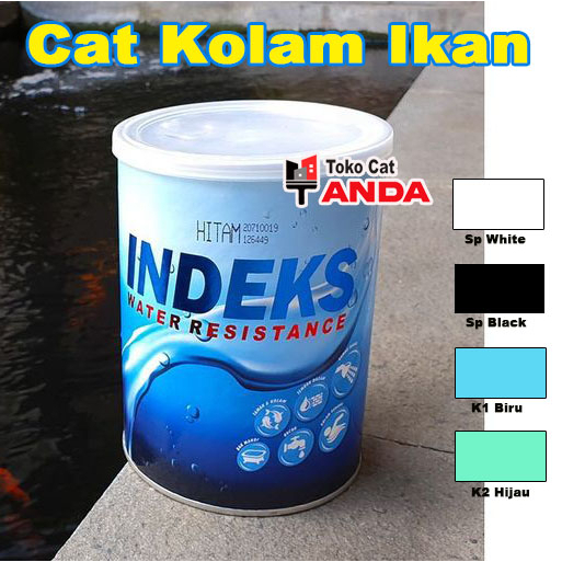Cat Kolam Ikan - Cat INDEKS - Cat Kolam - Cat kolam renang 0.8L - Cat Anti bocor rembes