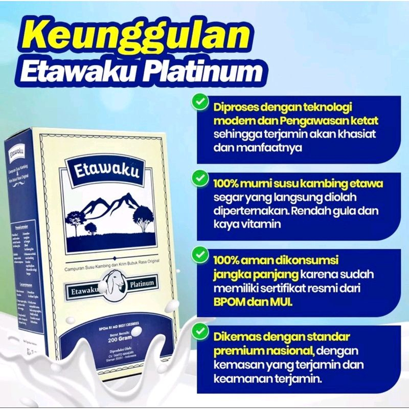 

Susu Kambing ETAWAKU PLATINUM | Atasi Gangguan Pernafasan & Nyeri Sendi
