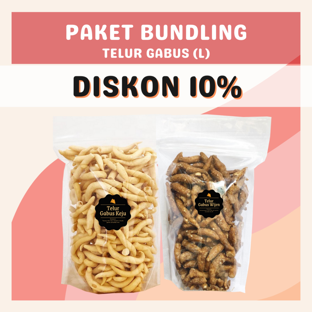 [DELISH SNACKS] Paket Bundling Telur Gabus Keju + Wijen (L) / Bundle Package Snack Cemilan Camilan