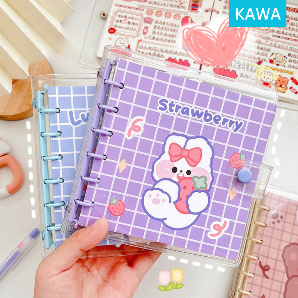 

KAWA Buku Binder Notebook Aesthetic Colourfull Edisi Rabbit Mini 13x13cm Lucu Karakter Character Estetik