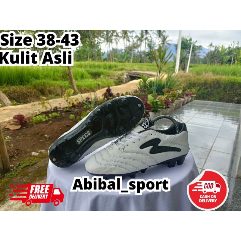 Abibal_sport sepatu bola specs bahan kulit asli ringan empuk