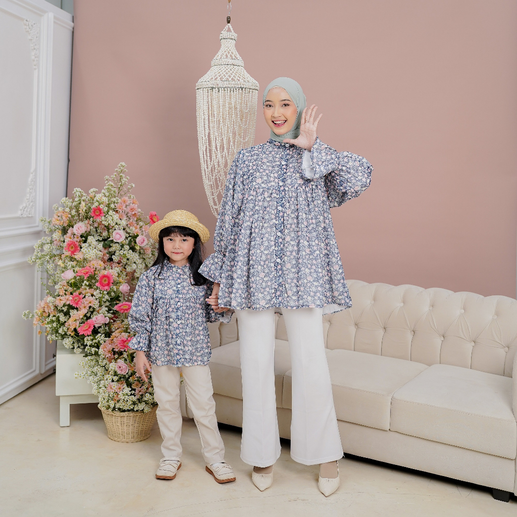 MISHA BLOUSE COUPLE MOM AND KIDS KEMBAR PREMIUM