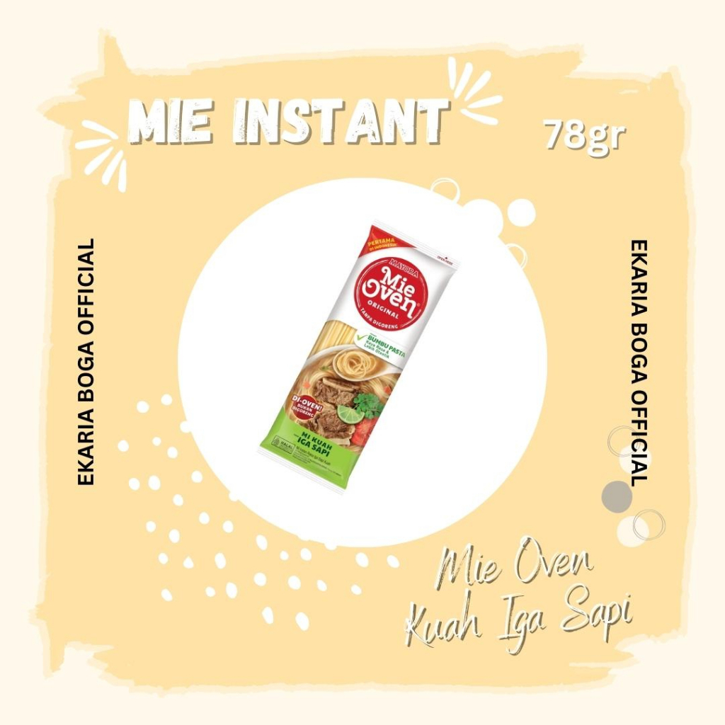 

BIHUN | MIE | MIE INSTAN | MIE OVEN | MIE OVEN KUAH IGA SAPI 78GR