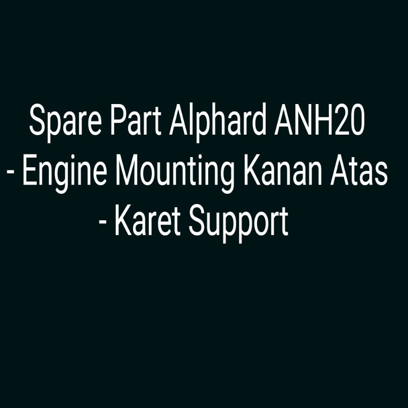 Spare Part Toyota Alphard Original Nomor 2